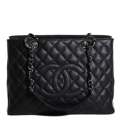 chanel grand shopping tote quilted caviar|CHANEL Caviar Quilted Grand Shopping Tote GST Black.